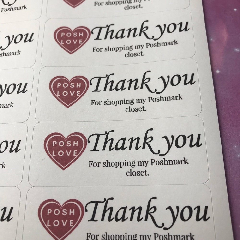 90 thank you for shopping my closet stickers - Picture 2 of 3